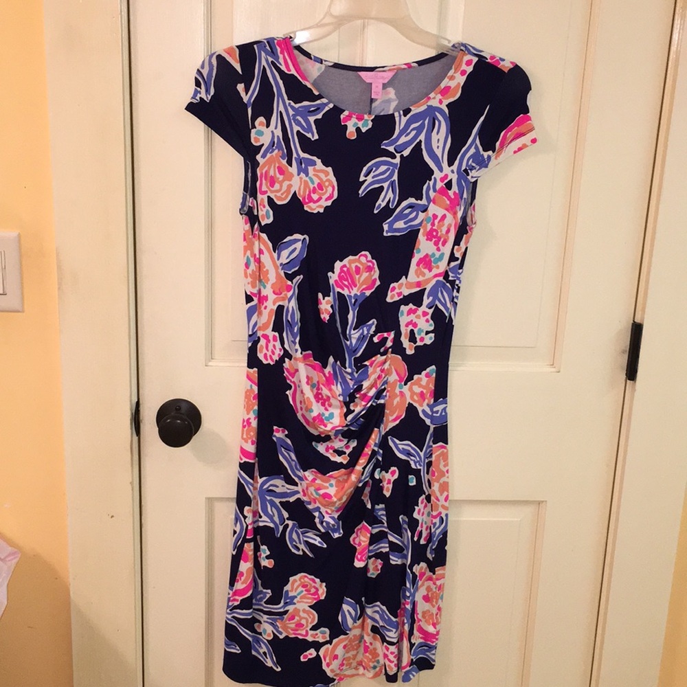 Rare Lilly Pulitzer Navy PomPoms Kyra dress